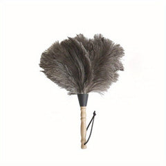 Natural Ostrich Feather Duster Wooden Handle Dust Duster Household Dusting Brush