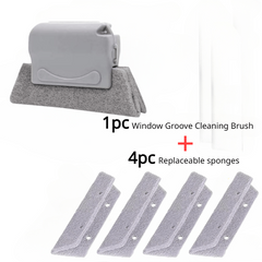 Magic Window Groove Cleaning Brush with 4 Brush Heads