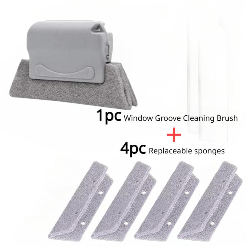 Magic Window Groove Cleaning Brush with 4 Brush Heads