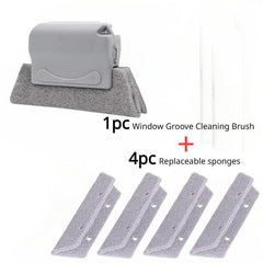Magic Window Groove Cleaning Brush with 4 Brush Heads