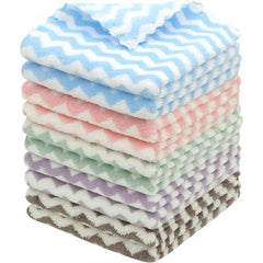 10pcs Microfiber Cleaning Cloth Drying Towel Dishwashing Cloth