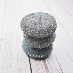 3pcs Kitchen Cleaning Stainless Steel Sponge Set