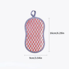 6pcs Kitchen Dishwashing Sponge Double-sided Cleaning Scouring Pad