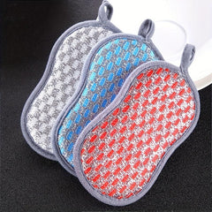 6pcs Kitchen Dishwashing Sponge Double-sided Cleaning Scouring Pad