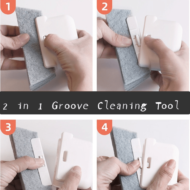 2 In 1 Groove Cleaning Tool Window Frame Door Groove Cleaning Brush