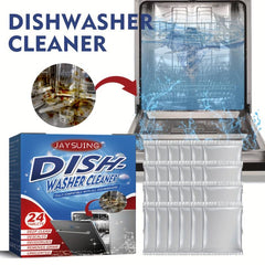24pcs Dishwasher Cleaning Tablets for Degreasing Stains in Kitchen & Bathroom