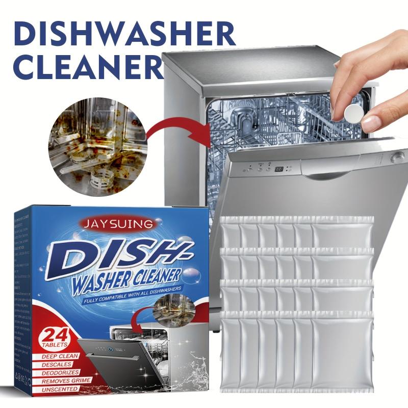 24pcs Dishwasher Cleaning Tablets for Degreasing Stains in Kitchen & Bathroom