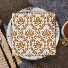 20pcs Golden Printed Decorative Napkin Paper Pack