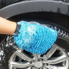 Double Sided Cleaning Cloth and Microfiber Wipe Gloves Set