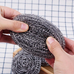 6pcs Steel Scouring Pads Kitchen Scrubber Wire Ball Cleaner