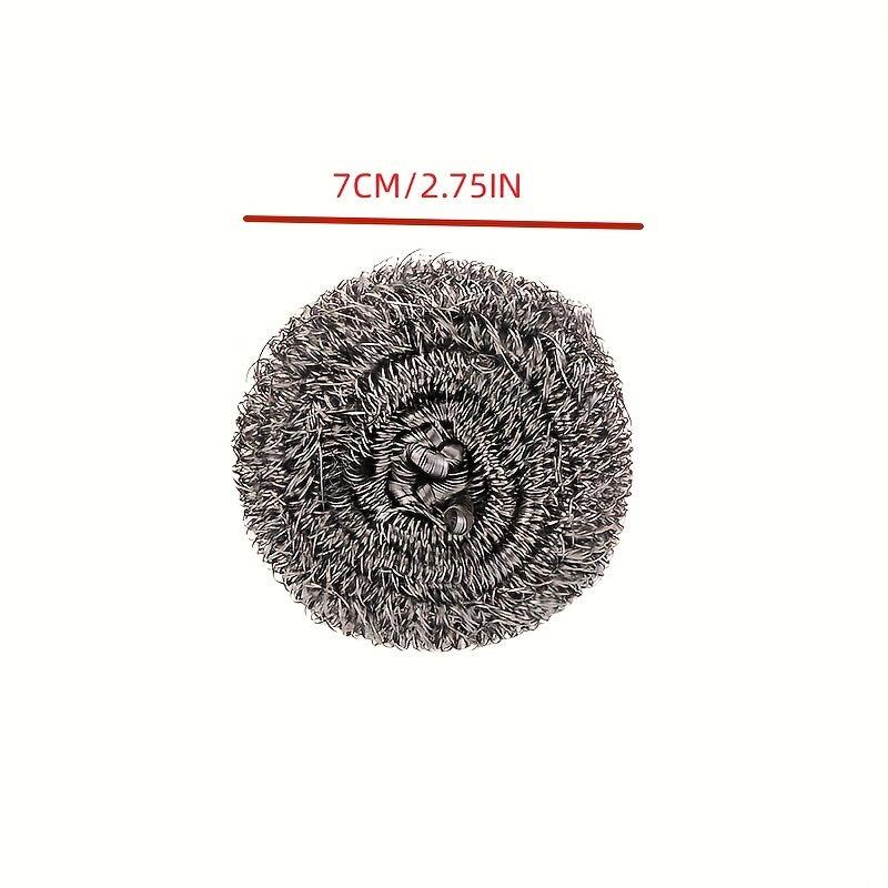 6pcs Steel Scouring Pads Kitchen Scrubber Wire Ball Cleaner