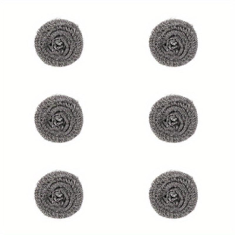 6pcs Steel Scouring Pads Kitchen Scrubber Wire Ball Cleaner