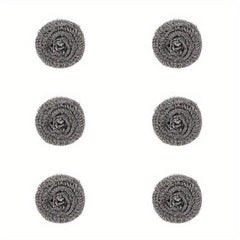6pcs Steel Scouring Pads Kitchen Scrubber Wire Ball Cleaner