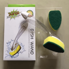 Replacement Sponge Head Pot Washing Brush Soap Control Dispenser Scrub