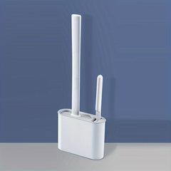 Wall Mounted Toilet Brush Set Long Handle Flexible Cleaning Brush