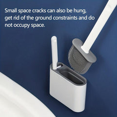 Wall Mounted Toilet Brush Set Long Handle Flexible Cleaning Brush