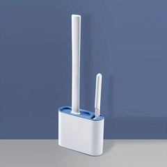 Wall Mounted Toilet Brush Set Long Handle Flexible Cleaning Brush