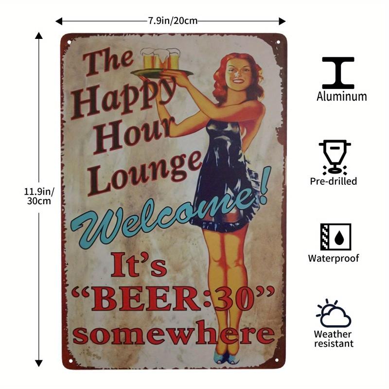 Retro Vintage Metal Sign Bar Cave Beer Tin Sign 30x20cm