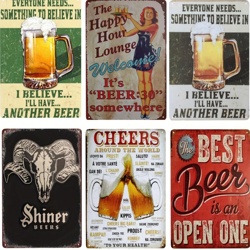 Retro Vintage Metal Sign Bar Cave Beer Tin Sign 30x20cm