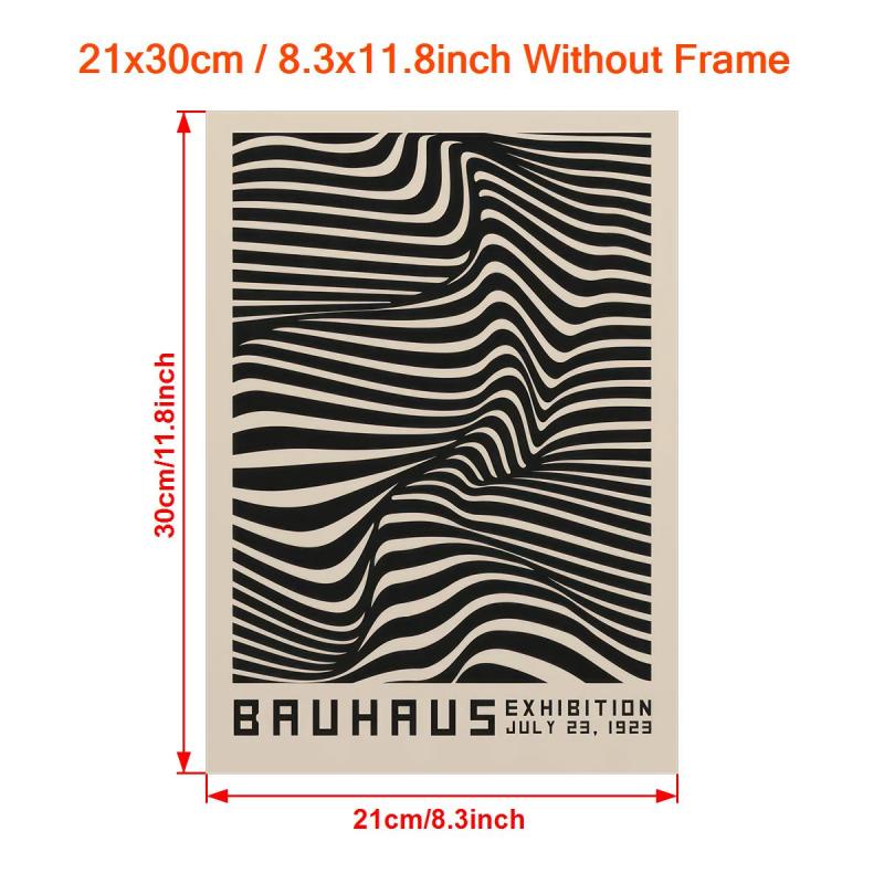 Abstract Bauhaus Canvas Painting Wall Art Modern Artwork