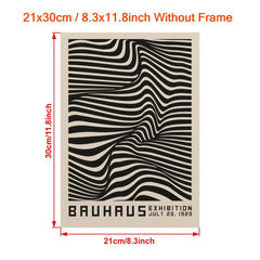 Abstract Bauhaus Canvas Painting Wall Art Modern Artwork