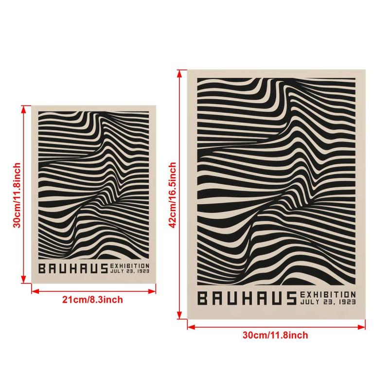 Abstract Bauhaus Canvas Painting Wall Art Modern Artwork