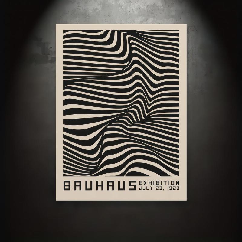 Abstract Bauhaus Canvas Painting Wall Art Modern Artwork