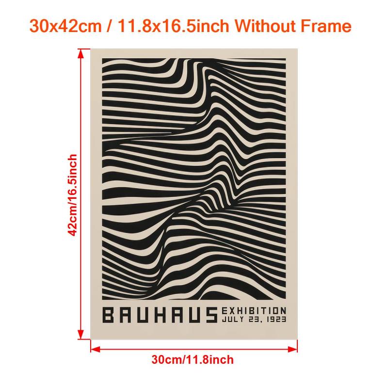 Abstract Bauhaus Canvas Painting Wall Art Modern Artwork