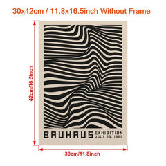 Abstract Bauhaus Canvas Painting Wall Art Modern Artwork