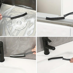 Long Handle Groove Cleaning Brush with Hard Bristles