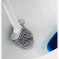 Silicone Brush Head Toilet Brush Leak Proof Base Convenient Sanitary Storage