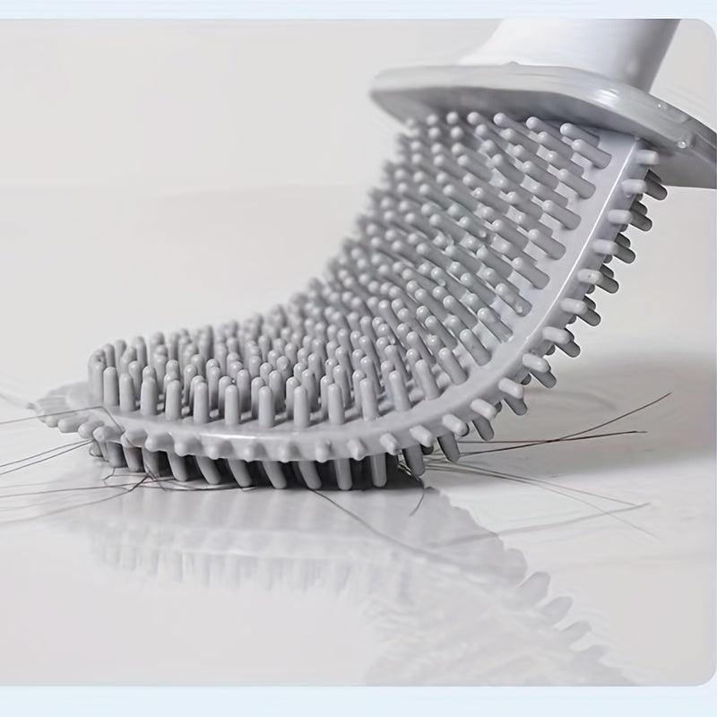 Silicone Brush Head Toilet Brush Leak Proof Base Convenient Sanitary Storage