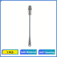 3pcs Silicone Cup Brush Long Handle Bottle Cleaning Brush