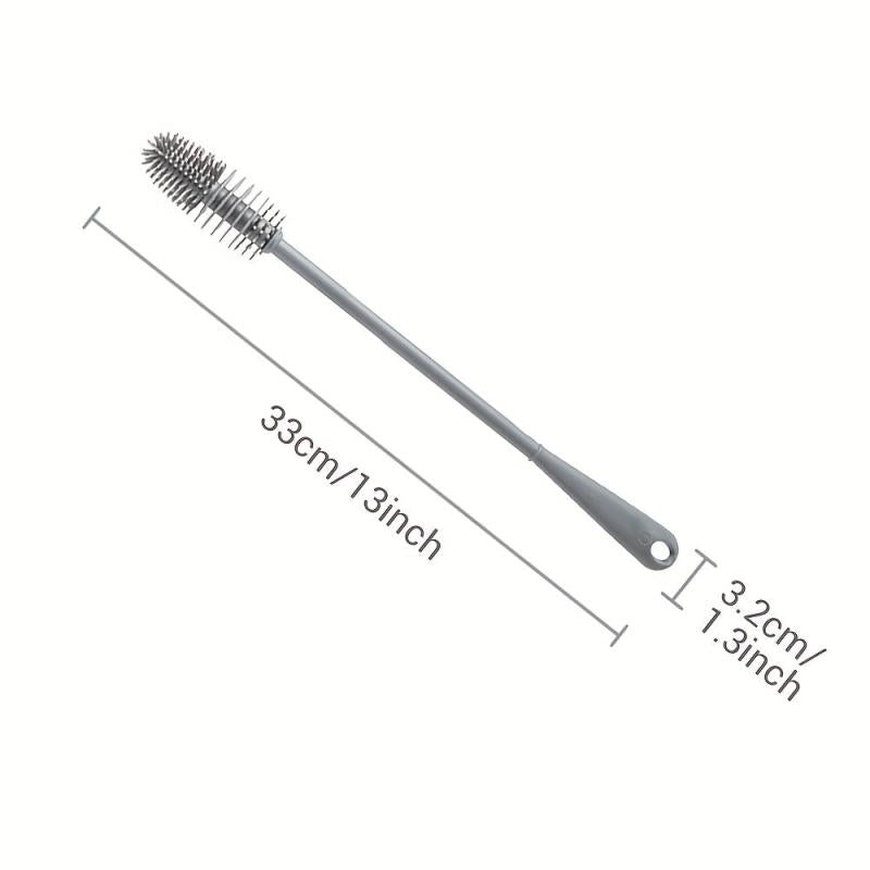 3pcs Silicone Cup Brush Long Handle Bottle Cleaning Brush