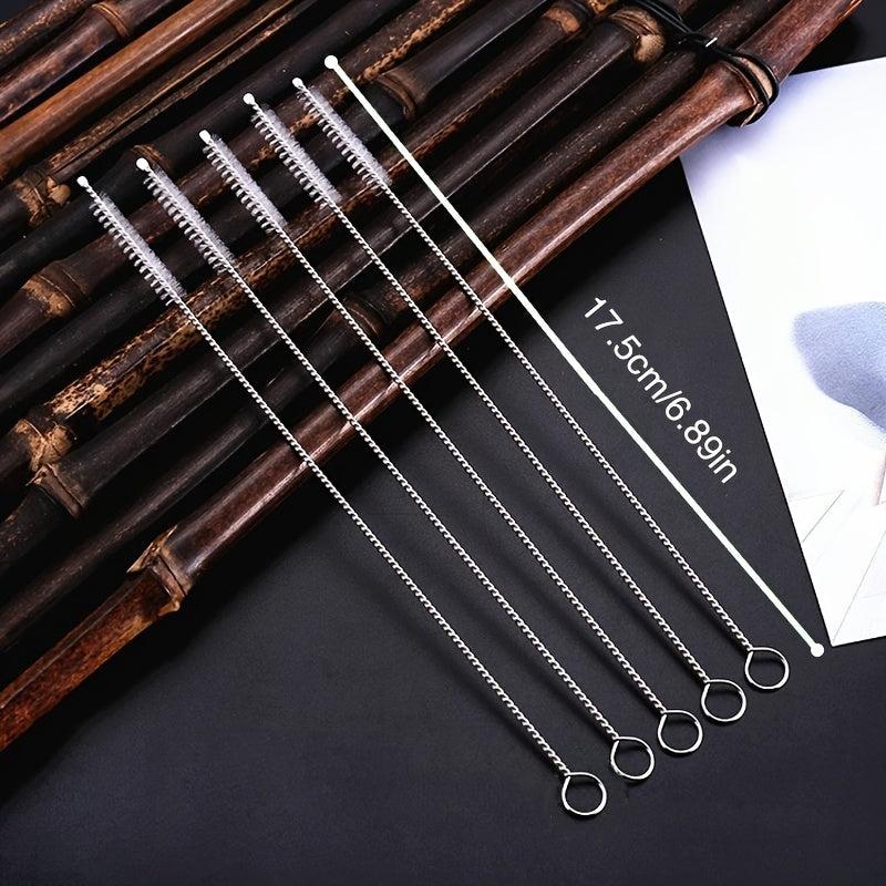 5pcs 304 Stainless Steel Bottle Brushes Straw Cleaning Brush