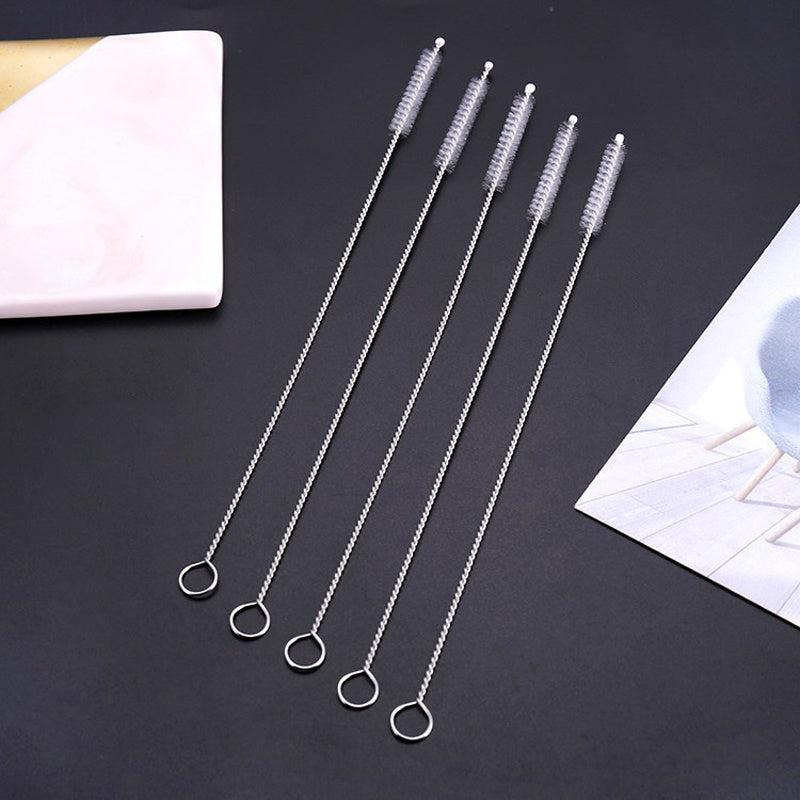 5pcs 304 Stainless Steel Bottle Brushes Straw Cleaning Brush