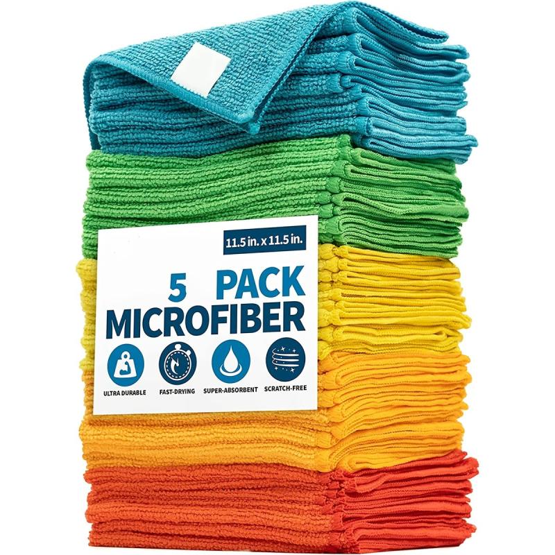 10pcs Microfiber Cleaning Cloth Dishwashing Cloth for Kitchen Bath
