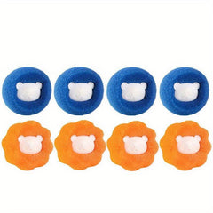 8pcs Laundry Ball Kit Reusable Hair Remover Cleaning Lint