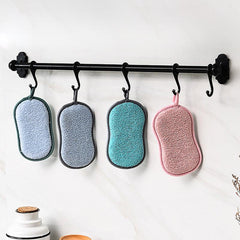 4pcs Microfiber Dish Cloths Absorbent Reusable Kitchen Rags Double Sided