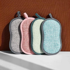 4pcs Microfiber Dish Cloths Absorbent Reusable Kitchen Rags Double Sided