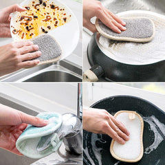 4pcs Microfiber Dish Cloths Absorbent Reusable Kitchen Rags Double Sided