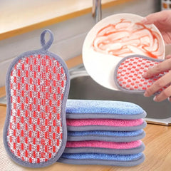 5pcs Durable Kitchen Scrub Sponge Heavy Duty Scrubber
