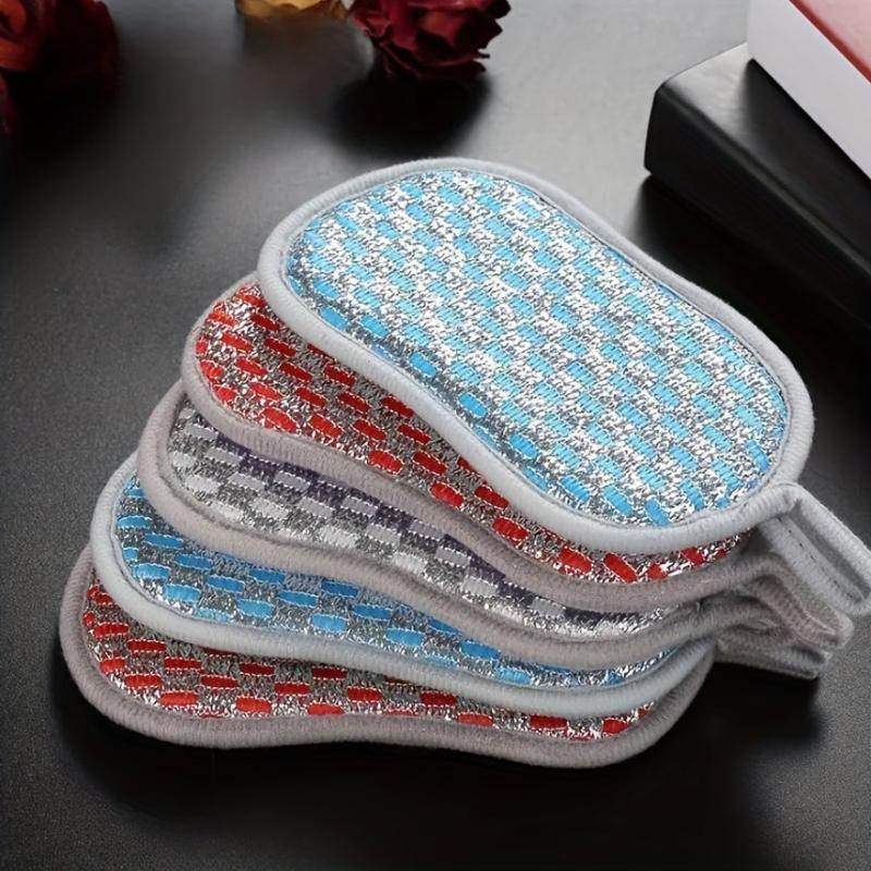 5pcs Durable Kitchen Scrub Sponge Heavy Duty Scrubber