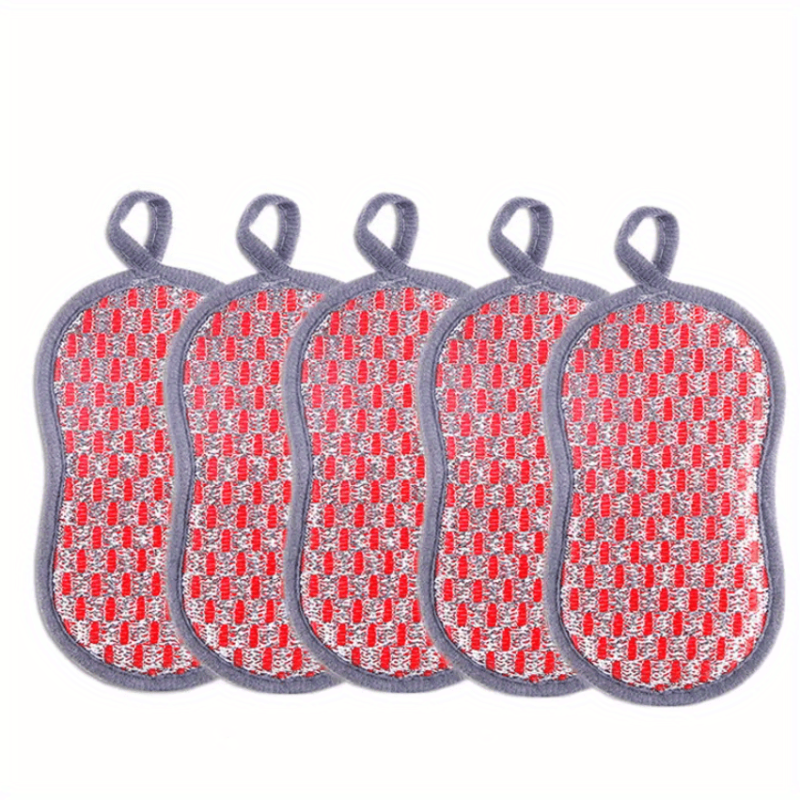 5pcs Durable Kitchen Scrub Sponge Heavy Duty Scrubber