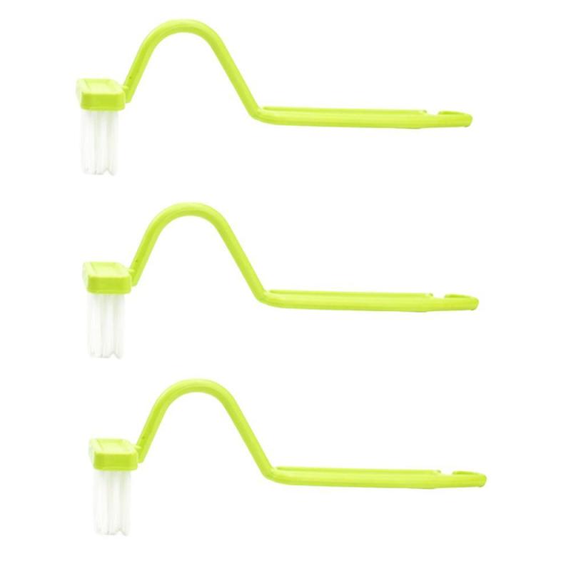 3pcs Thickened Toilet Brush V Shape Bending Handle Toilet Bowl Cleaning Brush