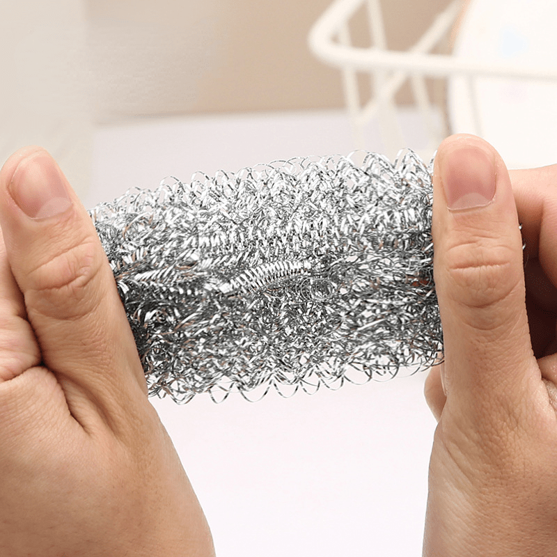 6pcs Stainless Steel Sponges Scrubbers Cleaning Ball