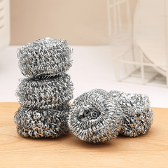 6pcs Stainless Steel Sponges Scrubbers Cleaning Ball