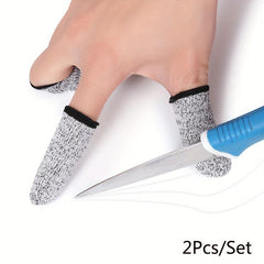 1 Pair Finger Cots Reusable Anti-cut Protection Fingertip Cover Set Of 2