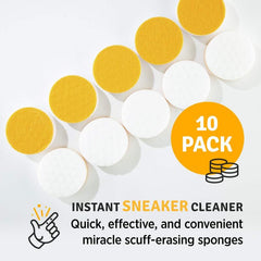 10pcs Dual Sided Shoe Cleaner Sponge for Whitening Shoe Soles