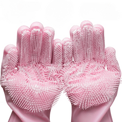 1 Pair Silicone Rubber Gloves Kitchen Cleaning Tools